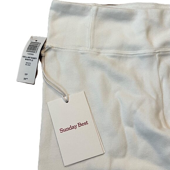 Aritzia Sunday Best Gellar Baby Waffle White Leggings - Picture 3 of 5